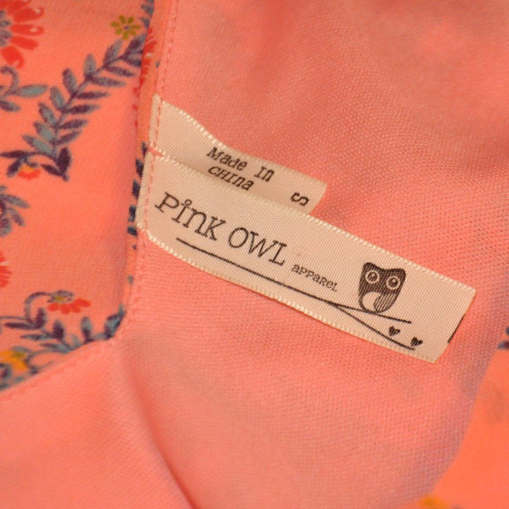 2/$10 Pink Owl Apparel Dress - Fully Lined 100% Polyester - Picture 4 of 4